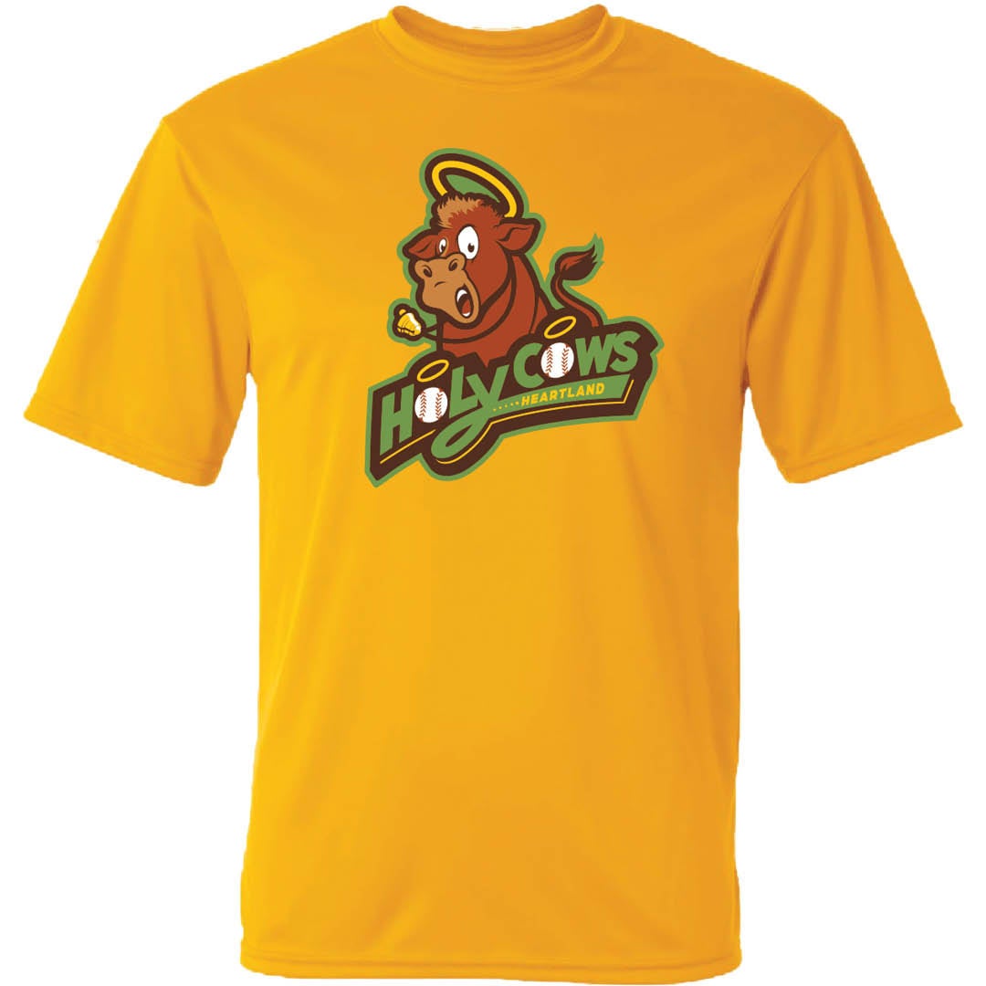 Holy Cows Gold Full Logo T Shirt Bismarck Larks Merchandise holy-cows-gold-full-logo-t-shirt-bismarck-larks-merchandise